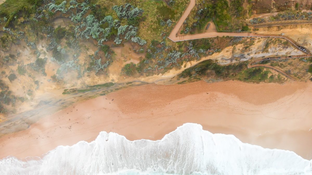 Eroding coastline