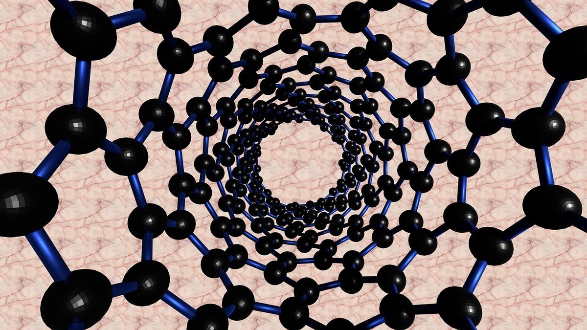 Carbon nanoring molecular structure illustration