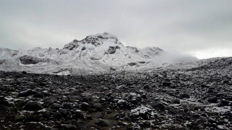 Chimborazo volcano Ecuador snow mountain