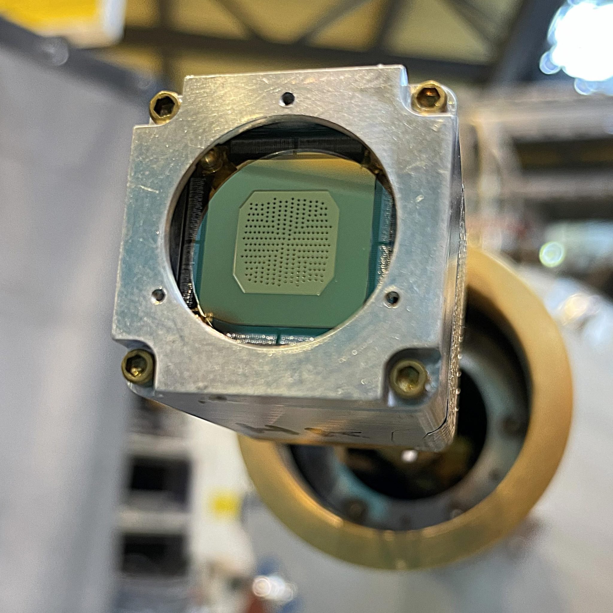The photo shows the detector array, composed of 248 sensors