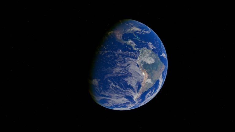 Pacific Ocean satellite view