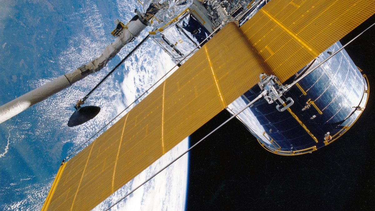 Satellite orbiting Earth