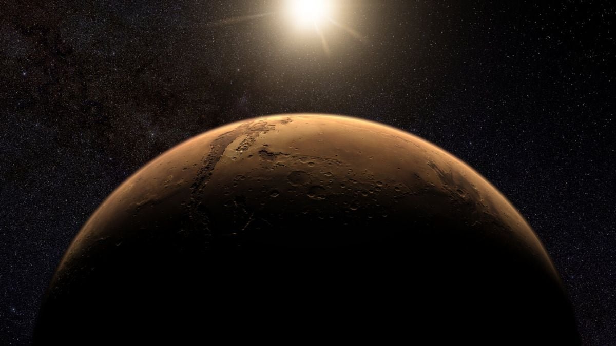 An artist's render of Mars