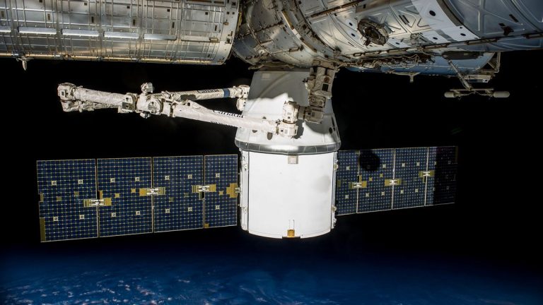 Space telescope orbiting Earth
