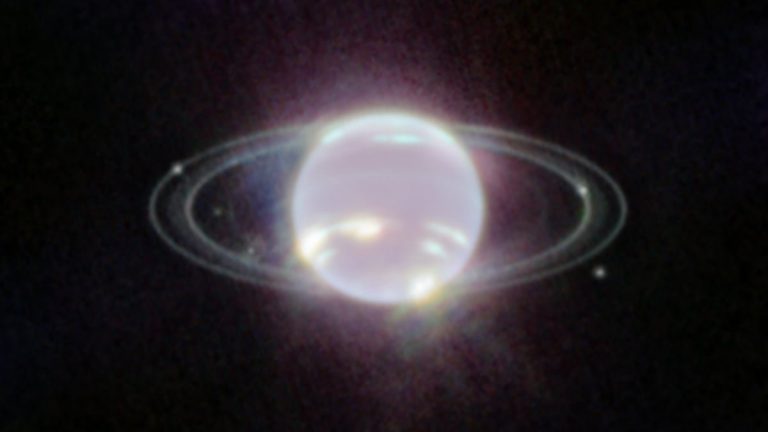JWST NIRCam image of Neptune and its moon system