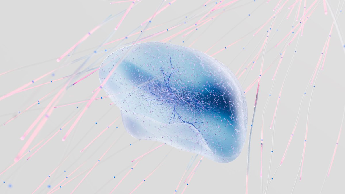 Abstract neural network representing brain-cell communication