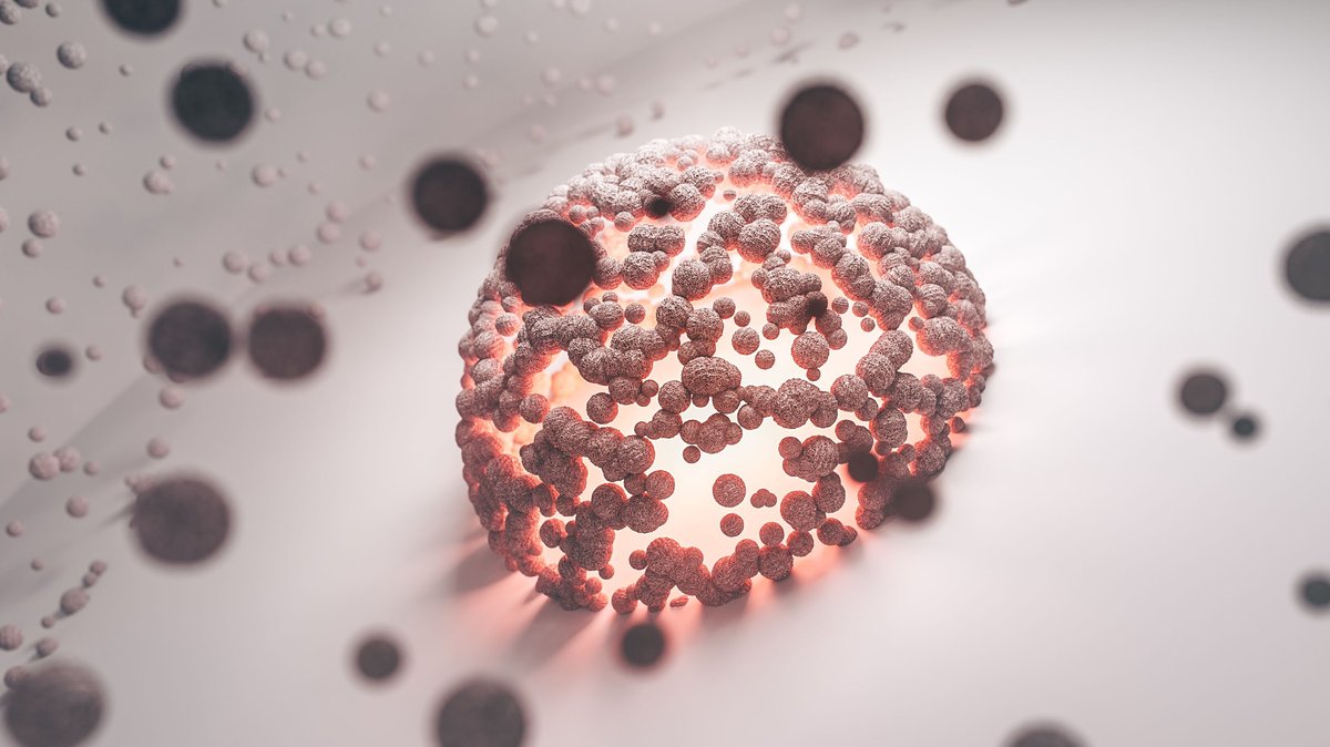 Abstract cellular structure representing a biological clock mechanism