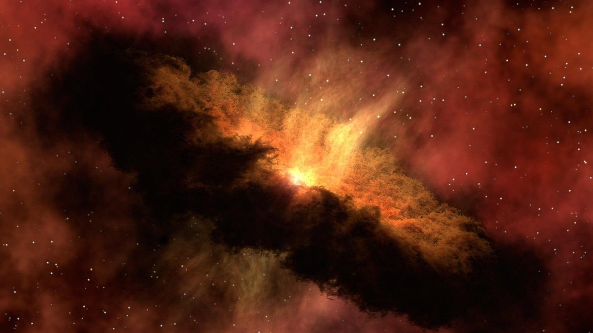Colorful cosmic explosion and star cloud in deep space