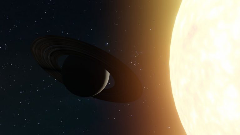 Exoplanet transit illustration