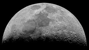 Moon crater surface
