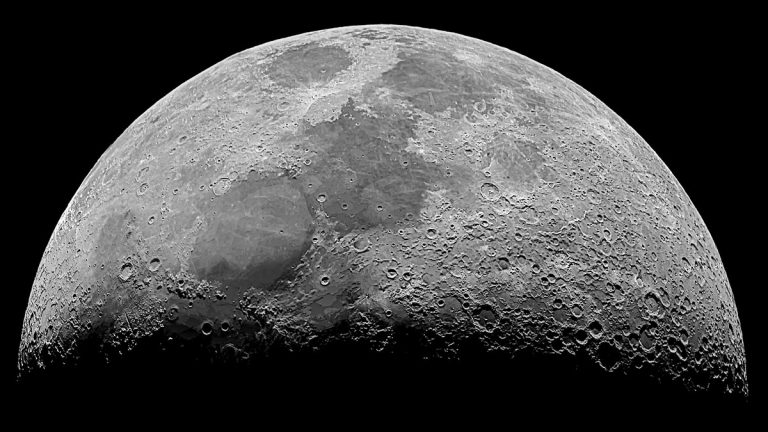 Moon crater surface