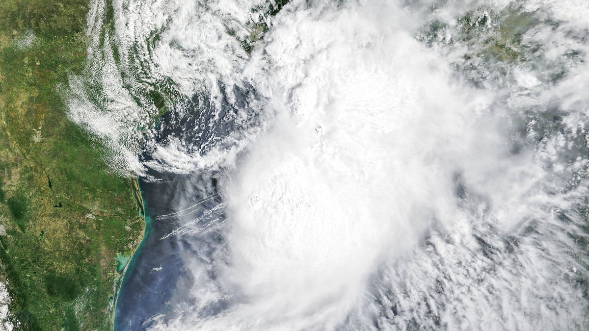 Satellite view of Tropical Storm Arthur over the Gulf Coast
