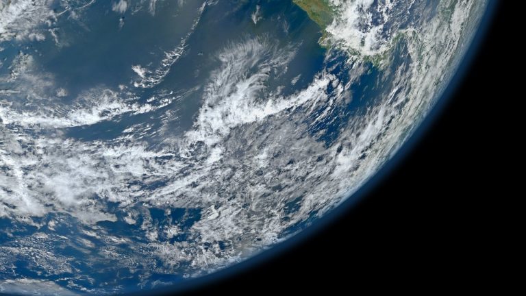 Pacific Ocean seen from space by the Suomi NPP satellite
