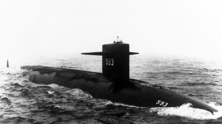 USS Thresher underway at sea on July 24, 1961