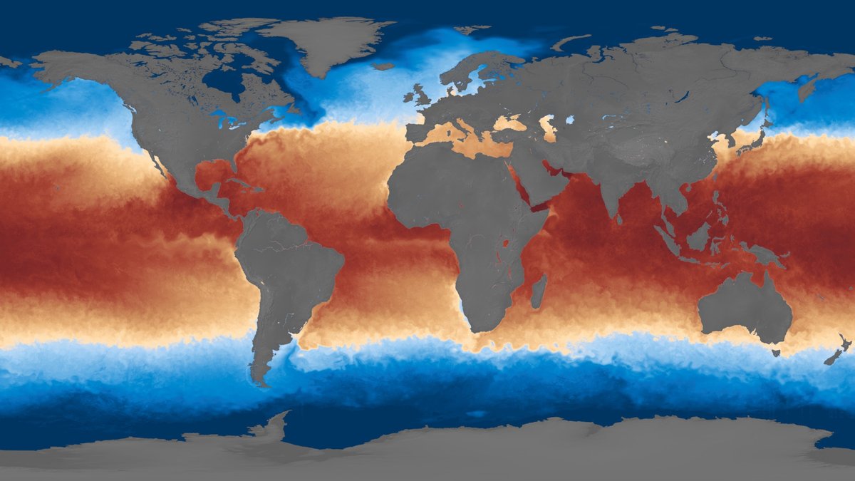 NASA visualization of global sea surface temperatures
