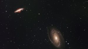 Captivating image of a spiral galaxy and surrounding star field, highlighting deep space beauty