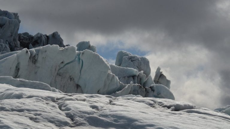 Beautiful scenic views of Skaftafell Glacier in Iceland