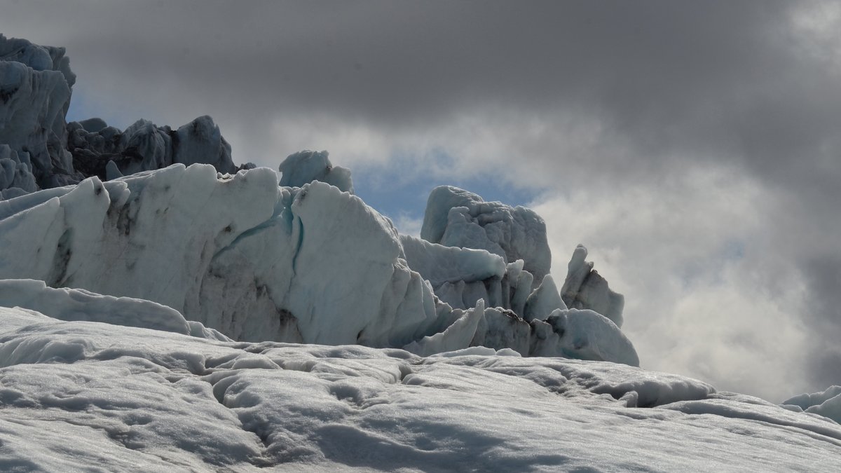 Beautiful scenic views of Skaftafell Glacier in Iceland