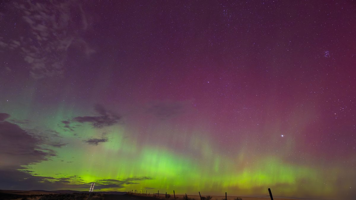 Aurora lights caused by solar activity in Earth’s upper atmosphere