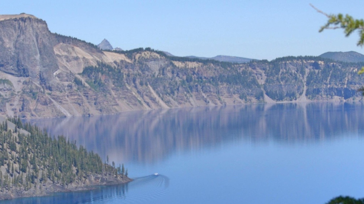 Crater Lake in Oregon, one of the most famous lakes in the United States