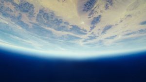 Earth horizon seen from orbit