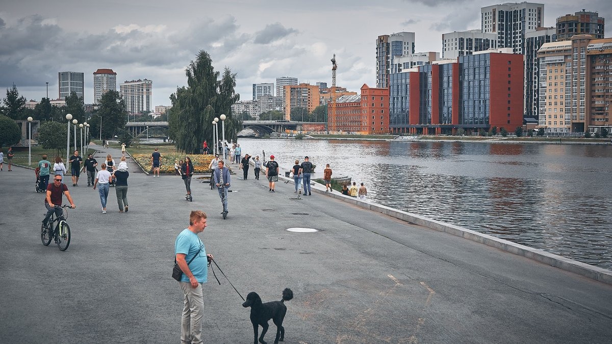Youth urban waterfront