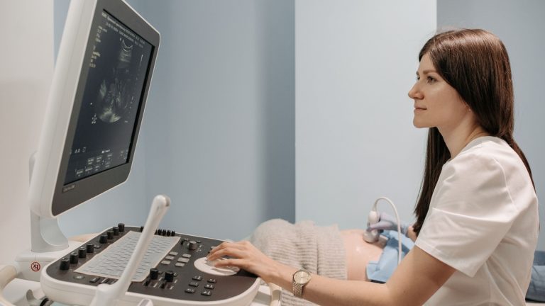 Astronaut heart ultrasound