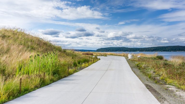 A view of the Puget Sound area from Dune Peninsula Park in Tacoma, Washington