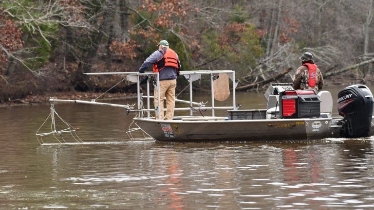 Scientists_surveying_inland_water_from_boat